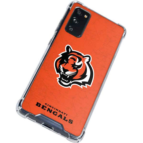 NFL Cincinnati Bengals - Alternate Distressed Galaxy S20 FE Clear Case